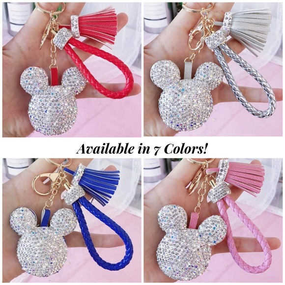 Accessories | Crystal Mickey Mouse Keychain With Tassel Cord | Poshmark